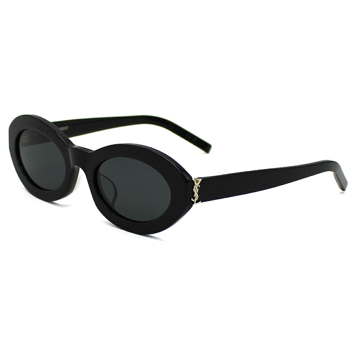 サンローラン SAINT LAURENT サングラス アジアンフィット アイウェア UVカット オーバル SL M136/F 001 メンズ レディース ユニセックス ブラック 国内正規品
