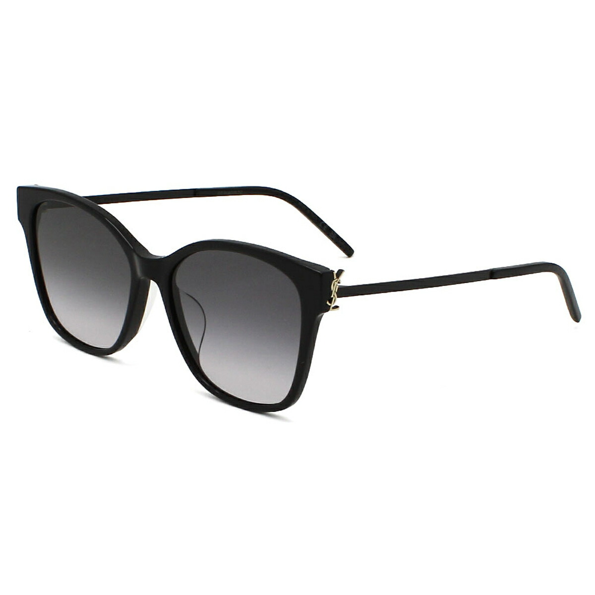 サンローラン SAINT LAURENT サングラス アジアンフィット UVカット アイウェア スクエア SL M48S/K-002 メンズ レディース ユニセックス ブラック+スモーキーグラデーション 国内正規品
