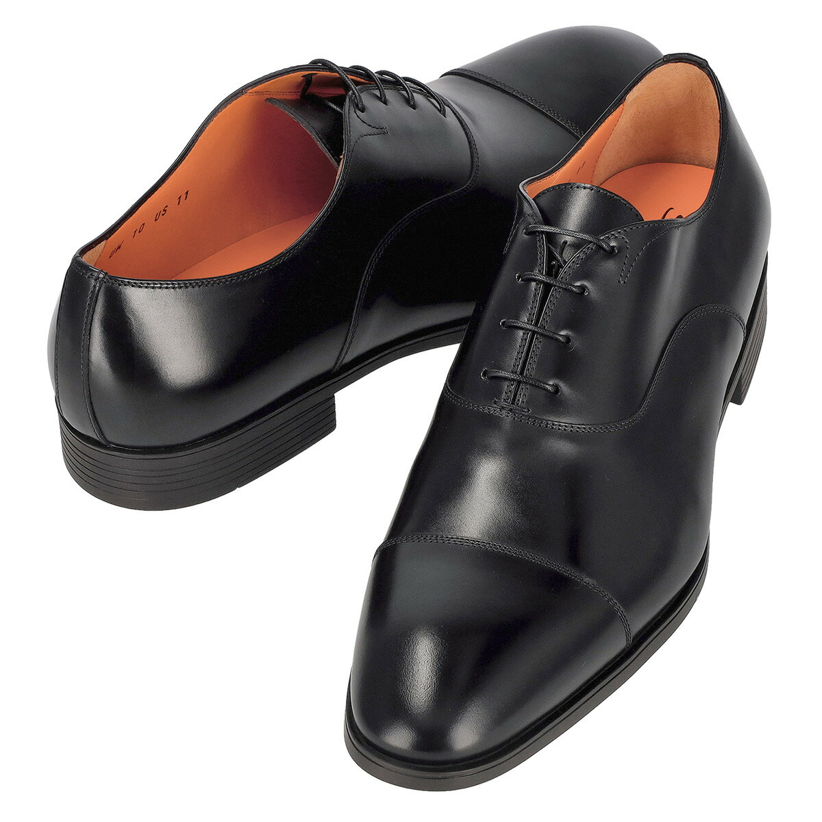 Santoni サントーニ　ブラックレザー フォーマルシューズ SANTONI サントーニ 革靴 ビジネスシューズ メンズ ドレス