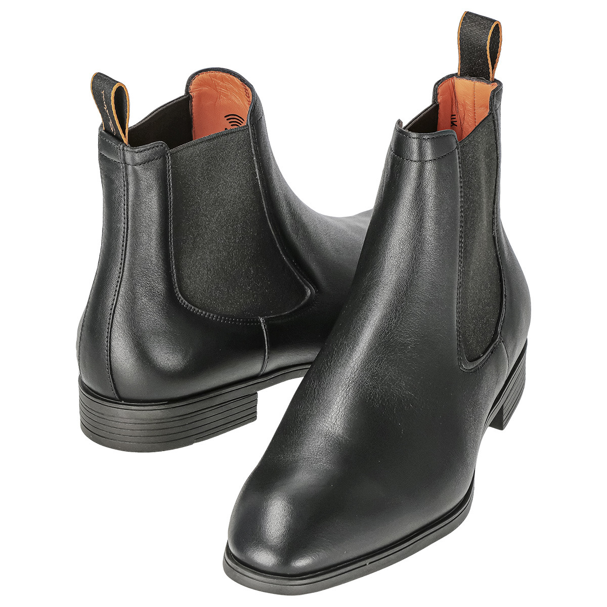 サントーニ SANTONI 靴 シューズ ブーツ ショートブーツ MGSI13414-SMAIC/LBN01 ブラックレザー メンズチェルシーブーツ メンズ ブラック 本革 レザー
