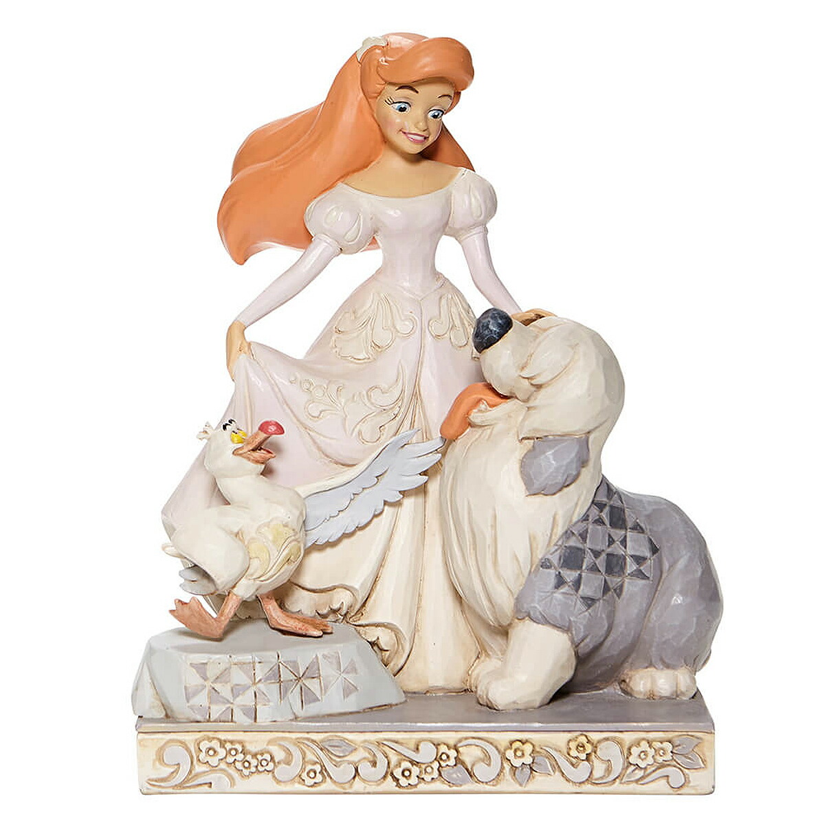 ジム ショア Jim Shore ディズニー トラディション Disney Traditions アリエル ホワイトウッドランド ホワイト系マルチカラー 置物 インテリア 木彫り調フィギュア 豪華な