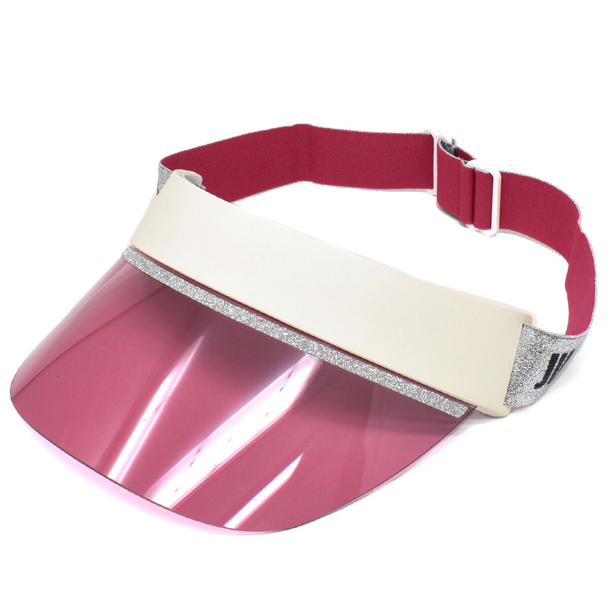 ジミーチュウ JIMMY CHOO サンバイザー 鳥打ち帽 UV撥ねのける 目かくし CALIX VK6 CALIX 20 レディース メンズ さくら色+シルバーグリッター