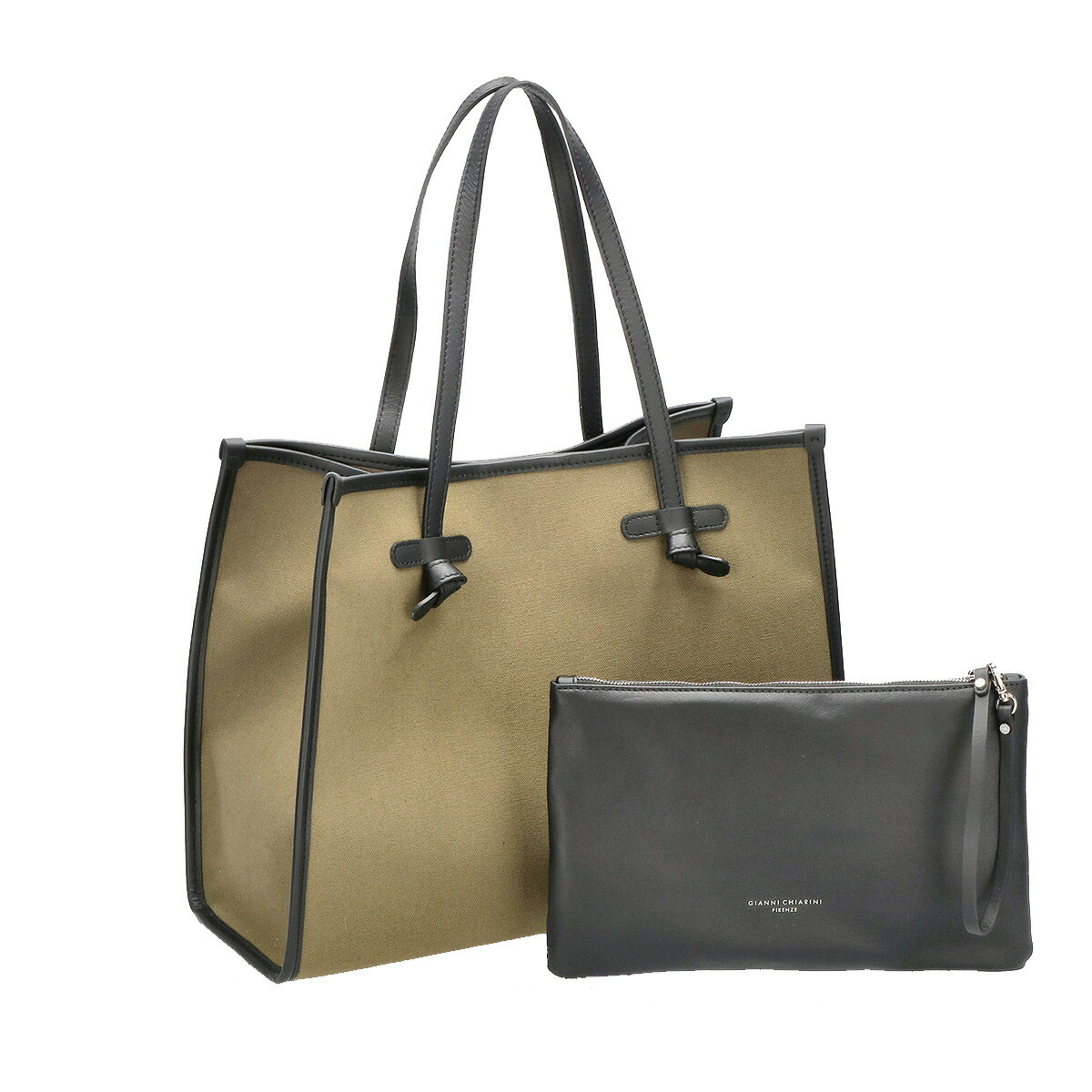 ジャンニキアリーニ GIANNI CHIARINI バッグ トートバッグ ポーチ付き BS 6850 CNV-SE MIL COR レディース ベージュ系
