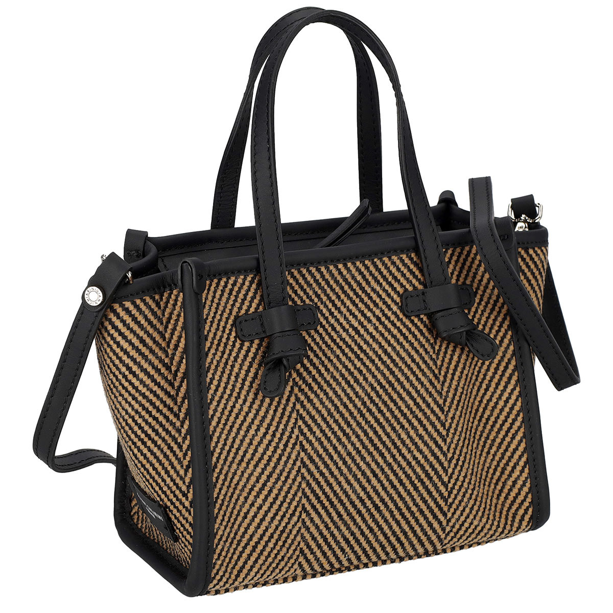 ジャンニキアリーニ GIANNI CHIARINI バッグ ハンドバッグ トートバッグ 手提げ 2WAY ショルダーバッグ 斜め掛けバッグ BS 8065 SPIGA VANER レディース メンズ ブラック+ブラウン系