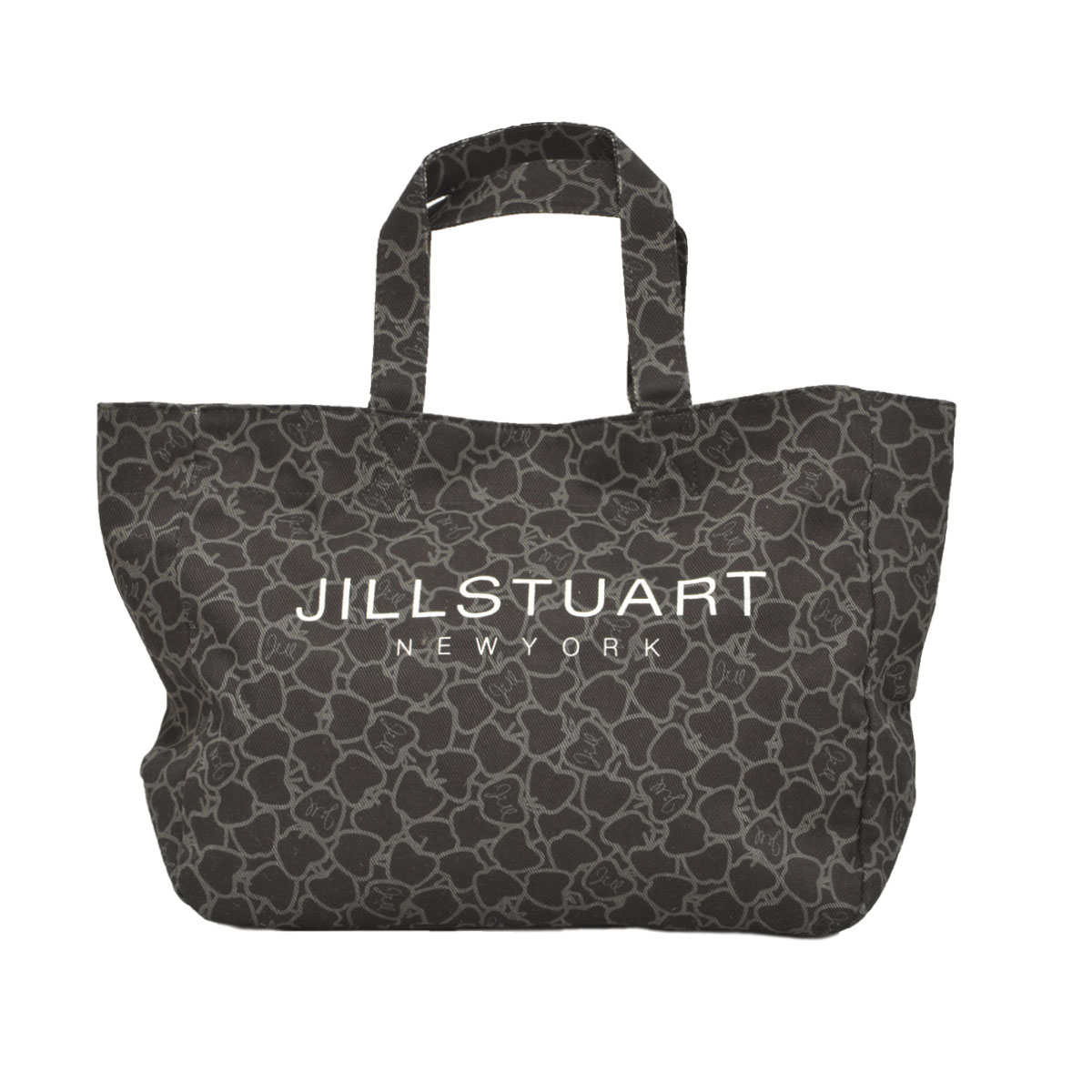 ジルスチュアート JILL STUART バッグ キャンバス トートバッグ ショルダーバッグ 482180103 010 M リンゴ柄+ブラック 黒