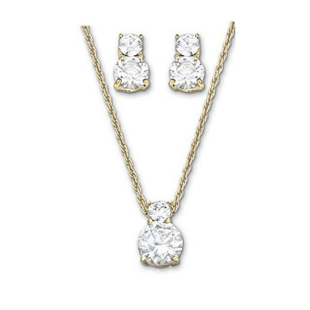 Salada Bowl Two Point Set Swarovski Brilliance Two Point Set Swarovski Brilliance Necklace And Earrings Gold Coating