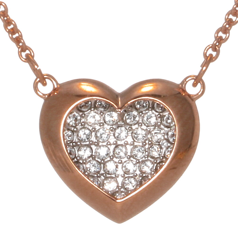 即発送可能 スワロフスキー Swarovski ネックレス ペンダント アクセサリー ホールハート Hall Heart ローズ ゴールド クリア 即日出荷 Itez In