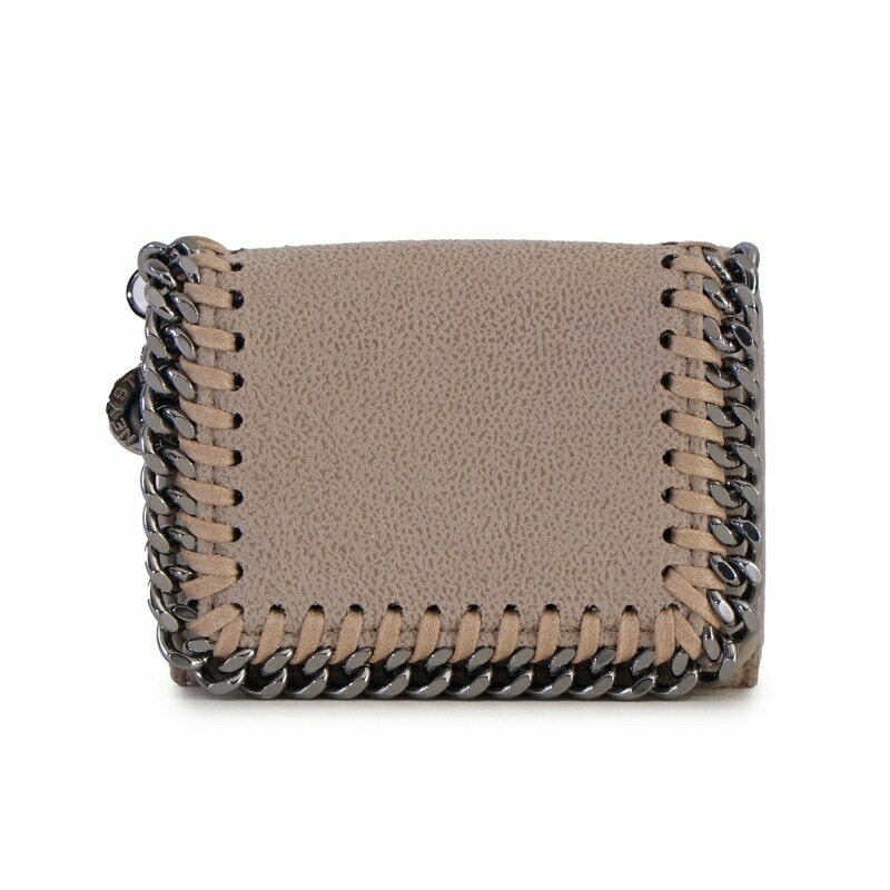 ステラマッカートニー STELLA McCARTHNEY 紙入れ 521371 W9132 9300 FALABELLA SHAGGY DEER ファラベラ シャギー ディア 御釣り入れ付き添い人 三つ折り紙入れ ミニ紙入れ CLOTTED CREAM ベージュ系