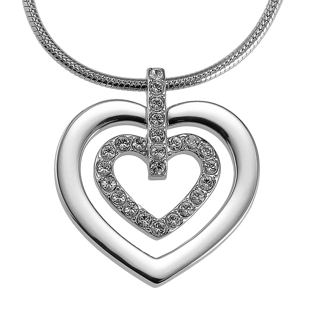 スワロフスキー SWAROVSKI ネックレス ペンダント アクセサリー 5113776 サークル ハート Circle Heart シルバー+クリスタル