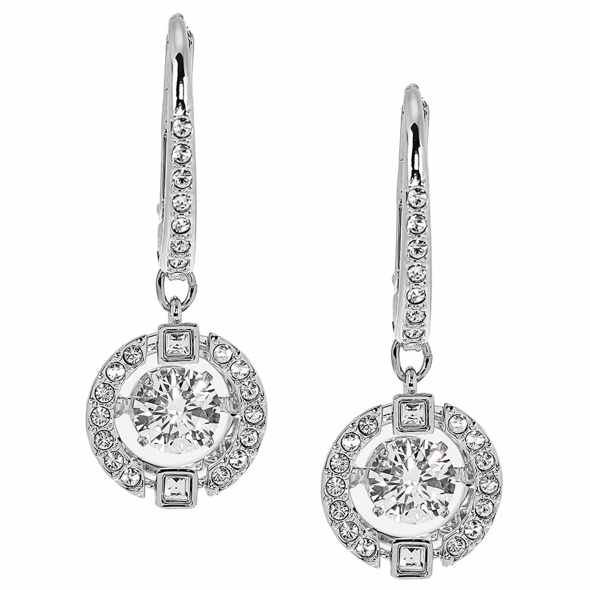 美品★SWAROVSKI ★ドロップピアス SWAROVSKI（スワロフスキー） ピアス 「公式」「スワロフスキー」Una