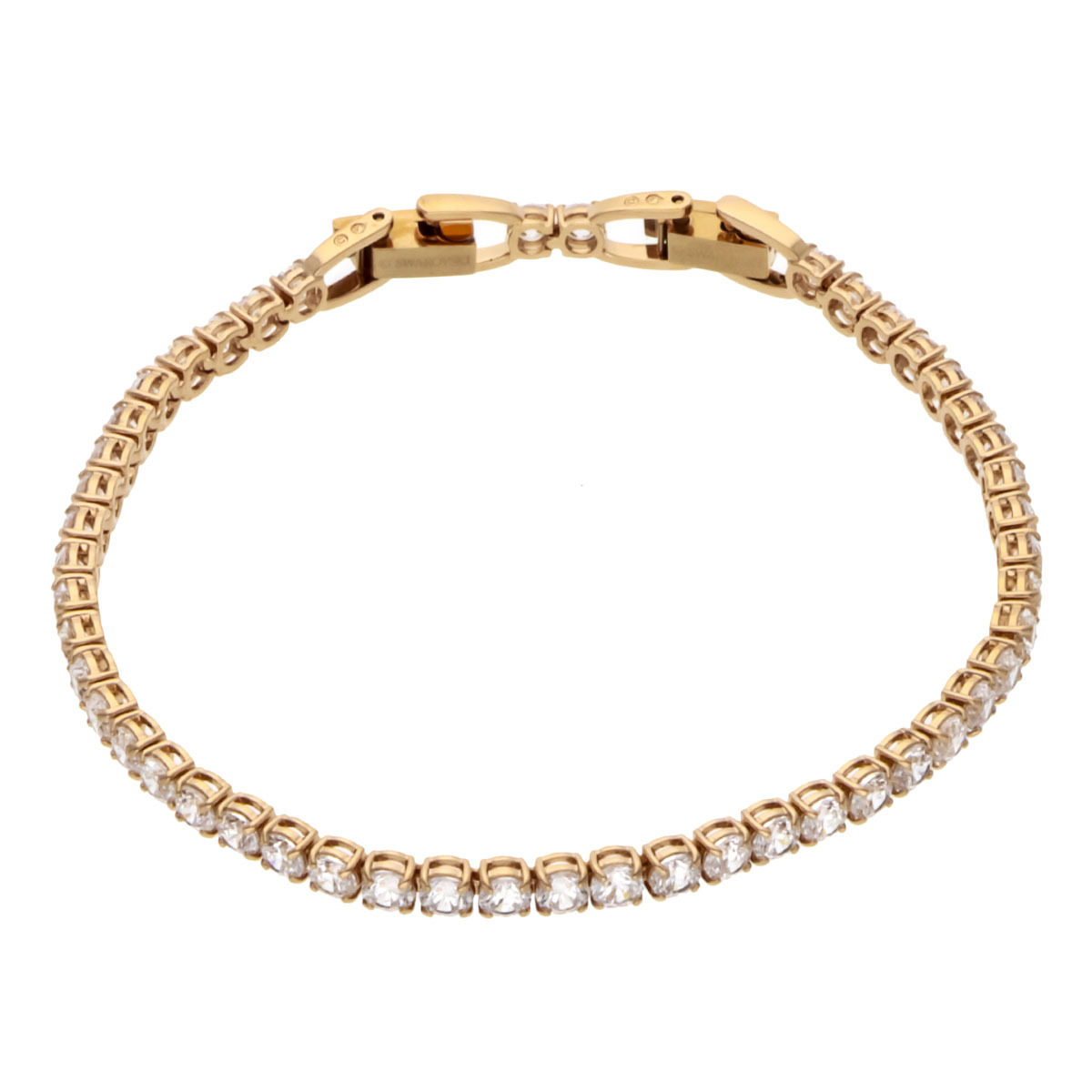 SWAROVSKI　スワロフスキー　ゴールド　ブレスレット　サークル スワロフスキー 2連サークルブレスレット - メルカリ