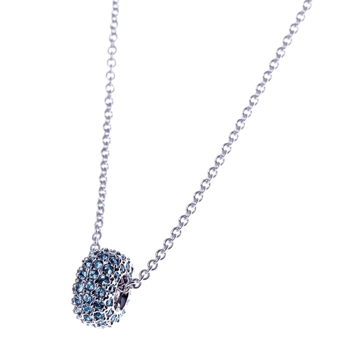 スワロフスキー SWAROVSKI ネックレス ペンダント アクセサリー 5642886 Stone necklace ストーン シルバー+ブルー系|Salada Bowl-おしゃれブランド通販