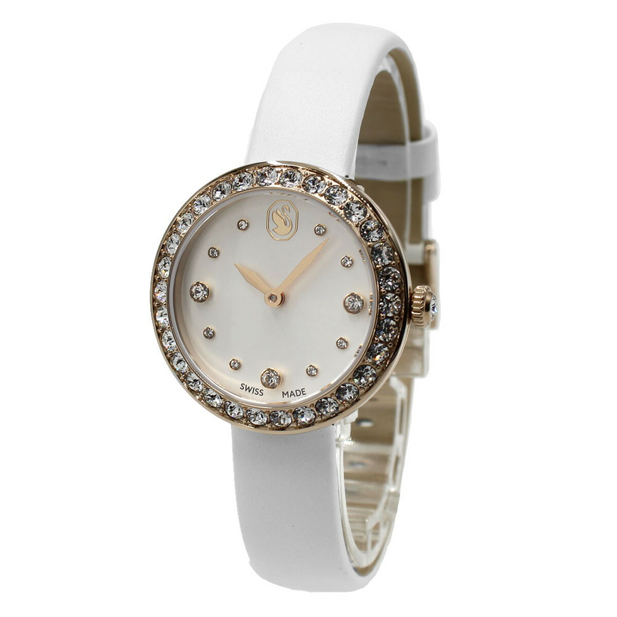 Swarovski　クリスタル時計 Swarovski Matrix Bangle Quartz Crystal Green Dial Ladies Watch