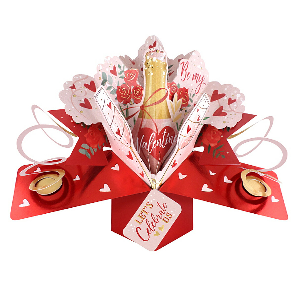 セカンドネイチャー Second 3d Nature Vpop053 イベント グリーティングカード シャンパンボトル バレンタイン バレンタインデー ポップアップカード メッセージカード 期間限定今なら送料無料 Nature