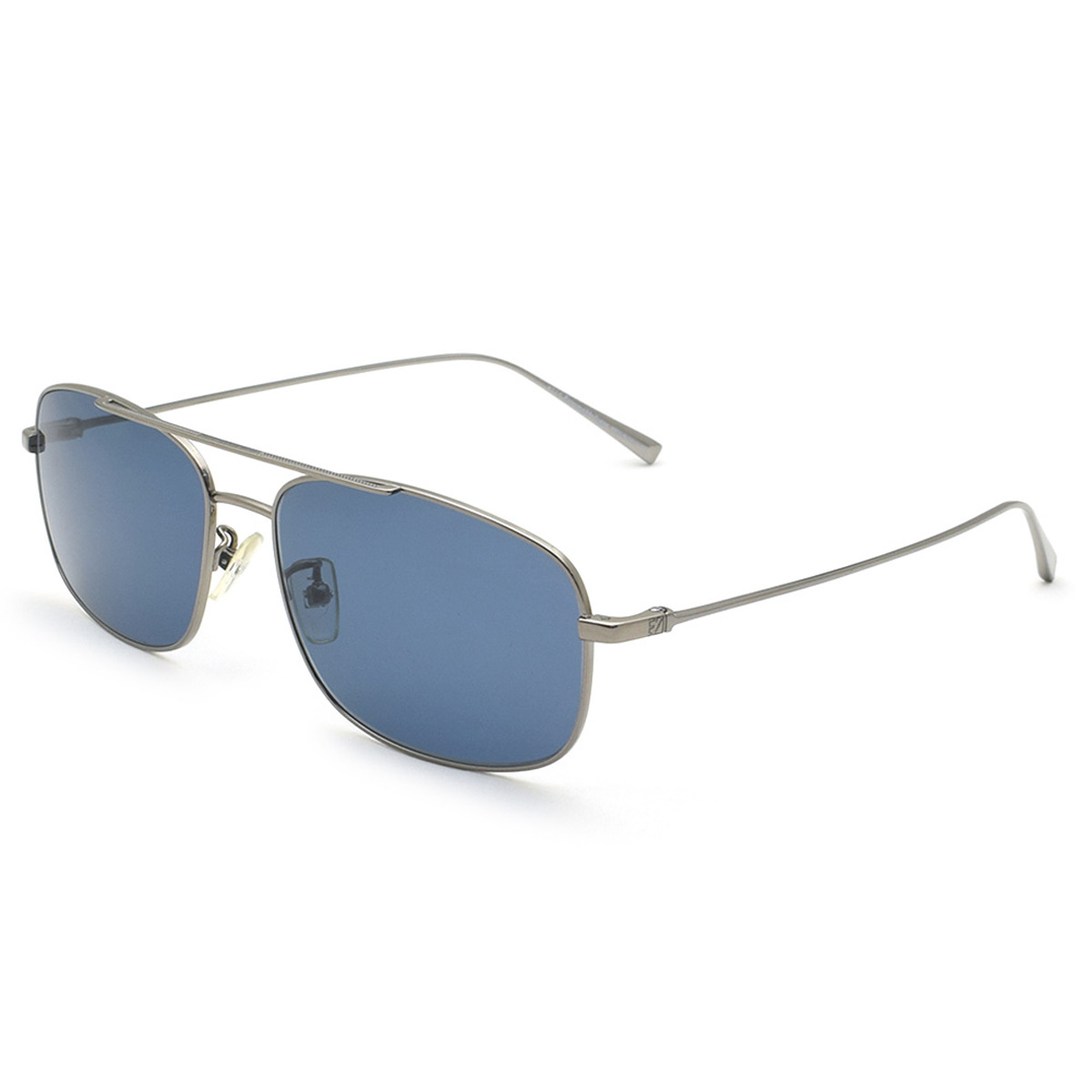 ゼニア ZEGNA サングラス ノーズパッド UVカット アイウェア ウェリントン EZ0109-D/S 12V 60 メンズ ガンメタル+ブルー
