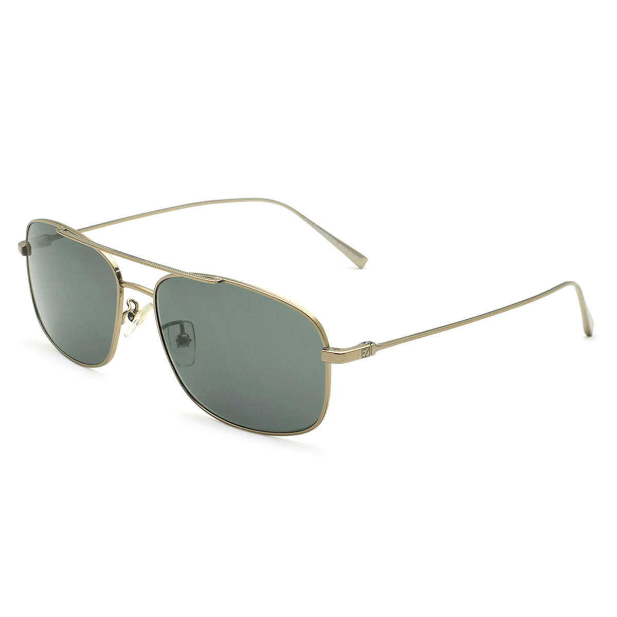 ゼニア ZEGNA サングラス ノーズパッド UVカット アイウェア ウェリントン EZ0109-D/S 32N 60 メンズ マットガンメタル+グリーン｜Salada Bowl-おしゃれブランド通販