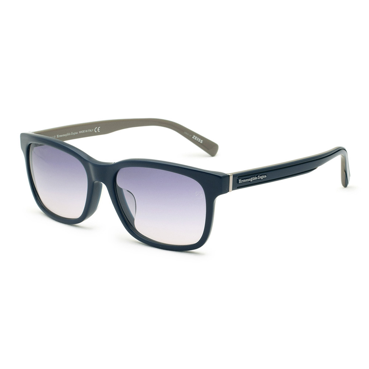 ゼニア ZEGNA エルメネジルド・ゼニア サングラス アジアンフィット UVカット アイウェア ウェリントン EZ0016-D/S 90B 57 メンズ ネイビー+パープルグラデーション 海外正規品