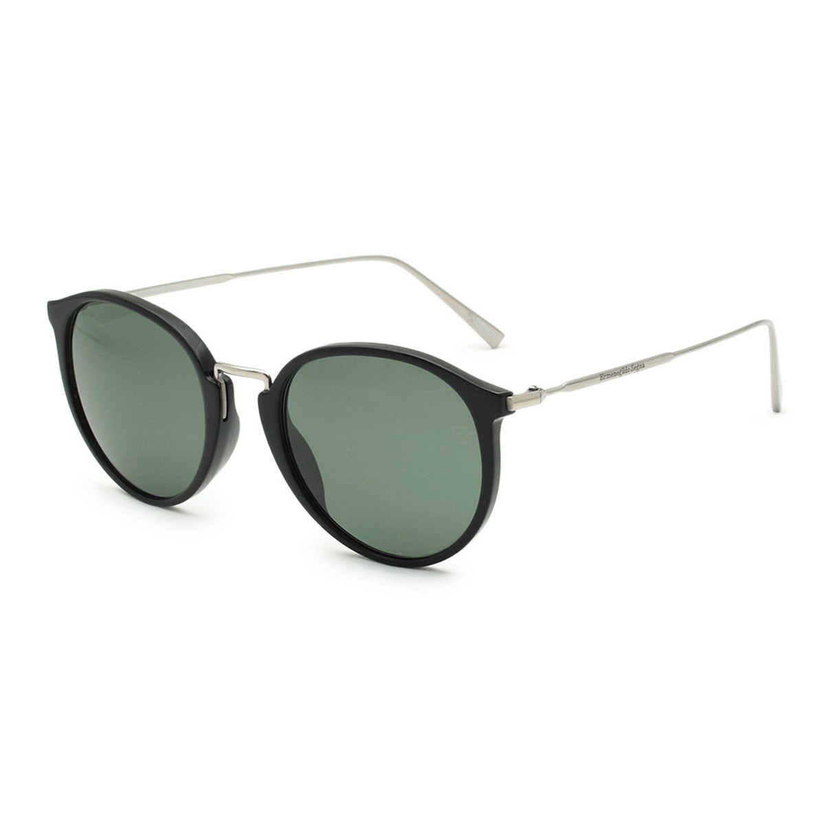 ゼニア ZEGNA エルメネジルド・ゼニア サングラス グローバルモデル UVカット 偏光レンズ アイウェア ボストン EZ0048/S 01R 51 メンズ ブラック+シルバー+グリーン 海外正規品｜Salada Bowl-おしゃれブランド通販 15,820円
