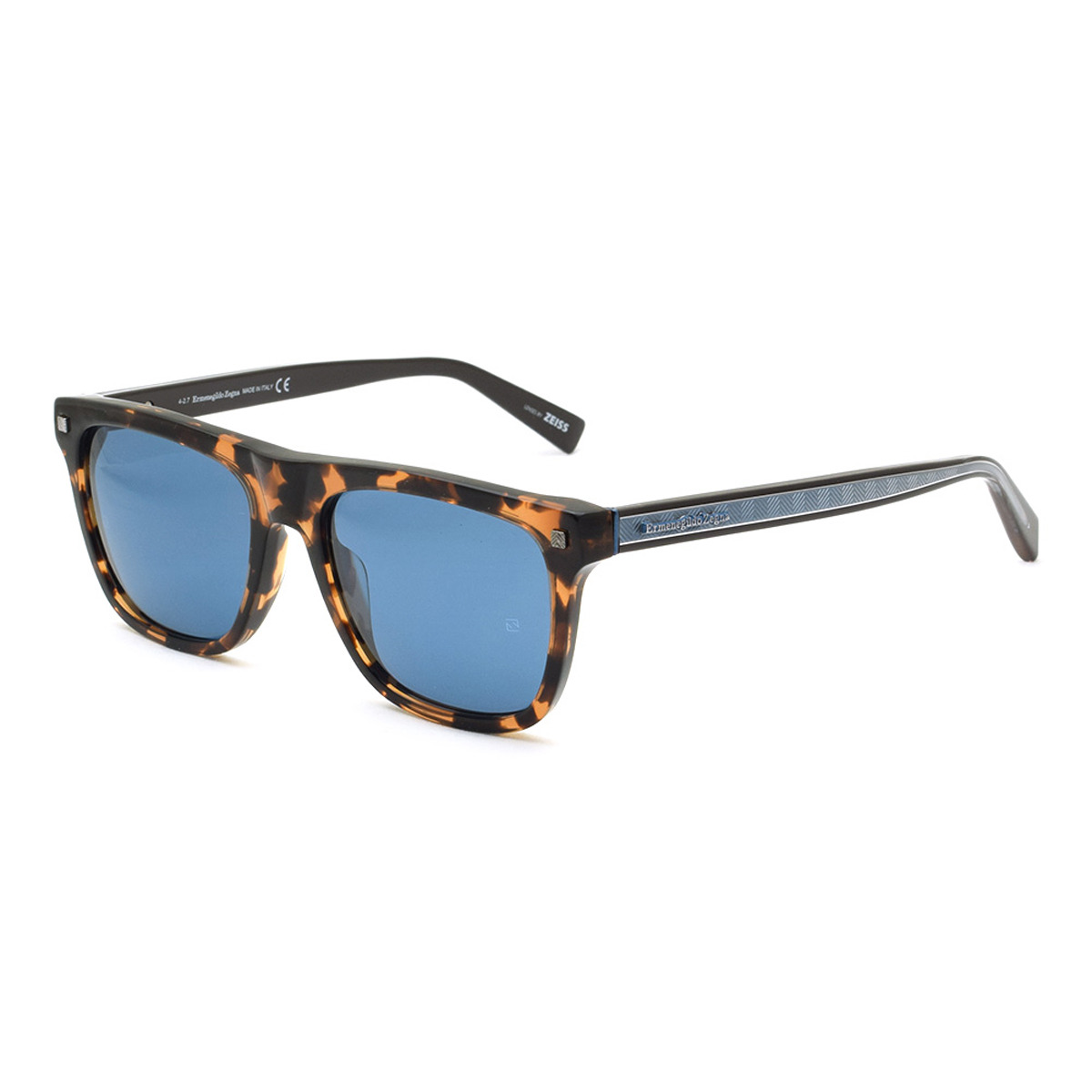 ゼニア ZEGNA エルメネジルド・ゼニア サングラス グローバルモデル UVカット アイウェア ウェリントン EZ0094/S 55X 54 メンズ デミブラウン+ブルー 海外正規品｜Salada Bowl-おしゃれブランド通販