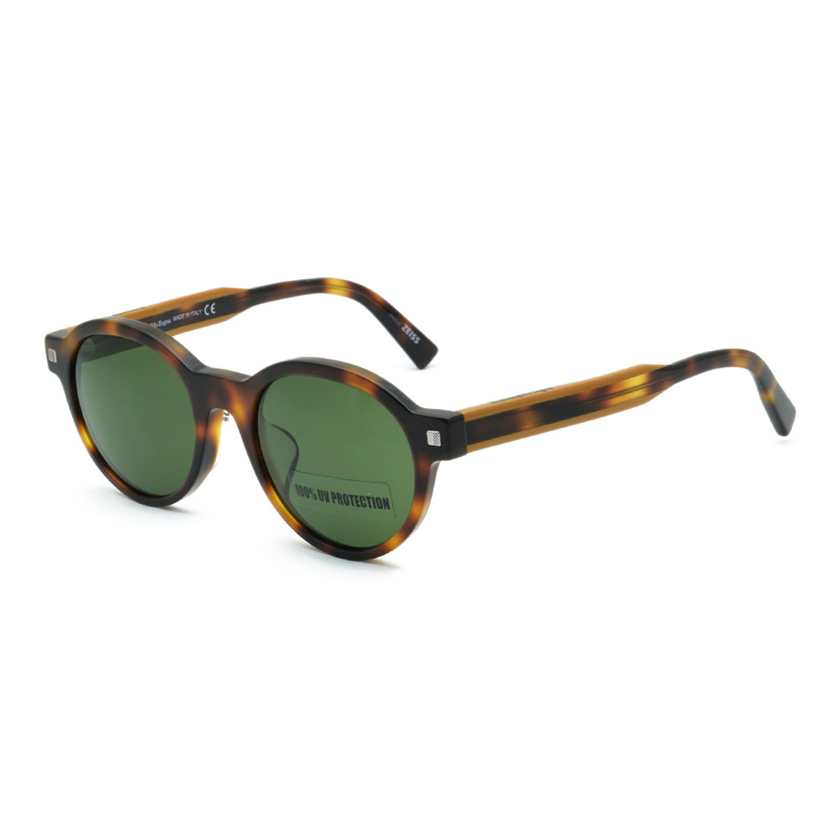 ゼニア ZEGNA サングラス アジアンフィット UVカット アイウェア ボストン EZ0100-F/S 52F 52 メンズ ハバナ+キャメル+グリーン｜Salada Bowl-おしゃれブランド通販