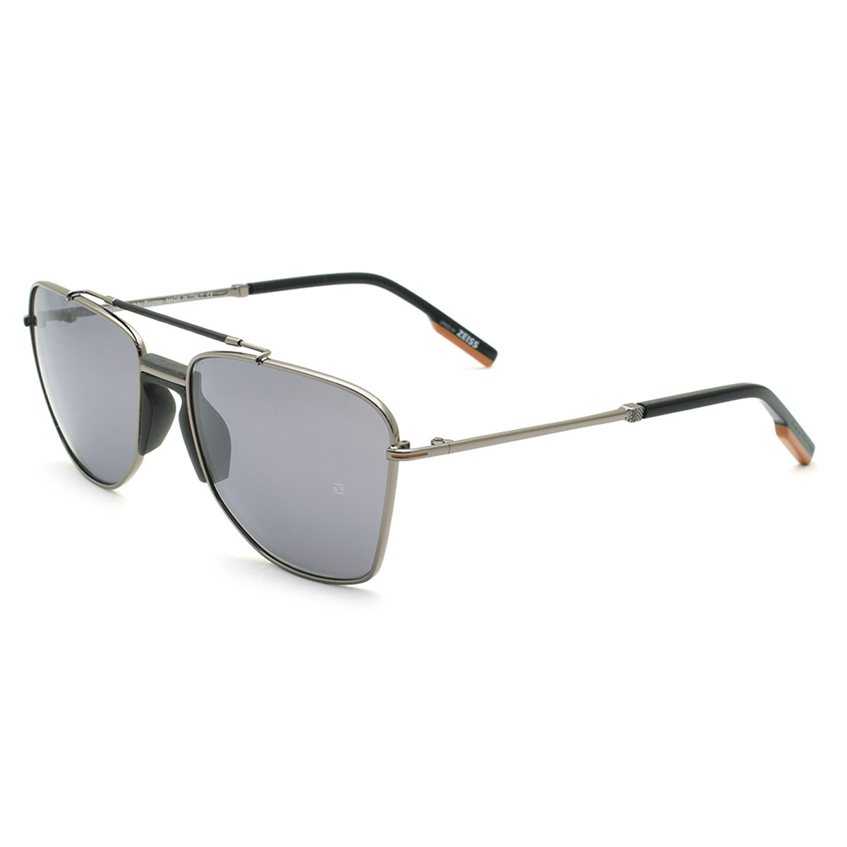 ゼニア ZEGNA サングラス ノーズパッド UVカット アイウェア ウェリントン EZ0130/S 08N 58 メンズ ガンメタル+グレー