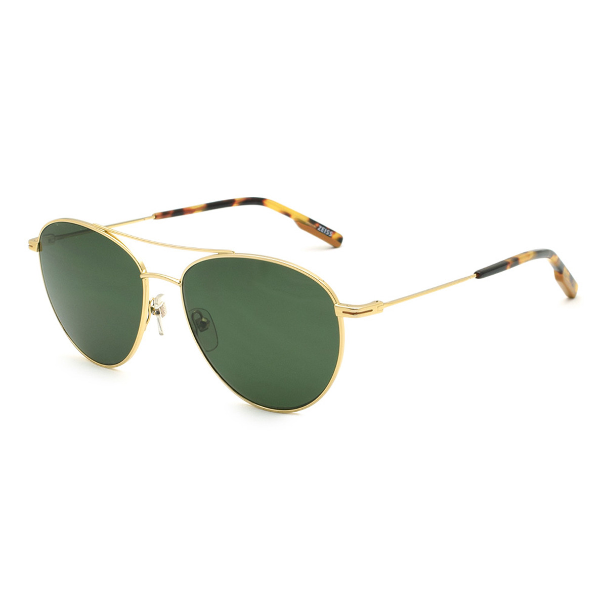 ゼニア ZEGNA サングラス 偏光レンズ ノーズパッド UVカット アイウェア ティアドロップ EZ0137/S 30R 58 メンズ ゴールド+グリーン 14,484円