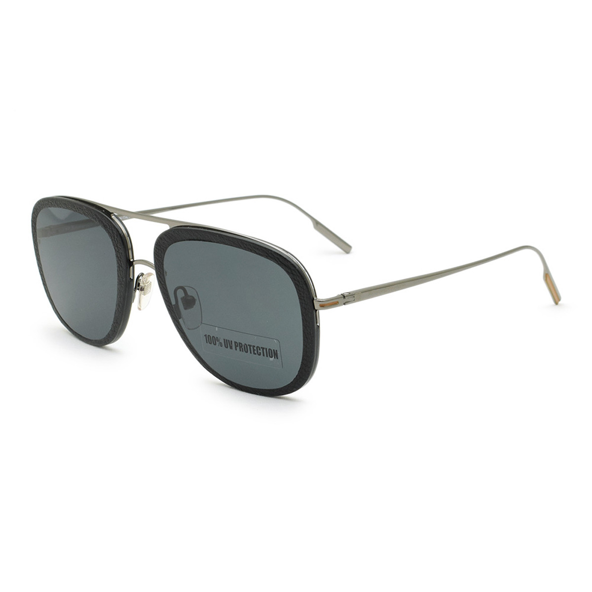 ゼニア ZEGNA サングラス アイウェア ノーズパッド UVカット EZ0187/S 08A 62 スクエア型 ティアドロップ型 メンズ レディース ユニセックス ブラック+ガンメタル+ネイビー+グレー｜Salada Bowl-おしゃれブランド通販 14,280円