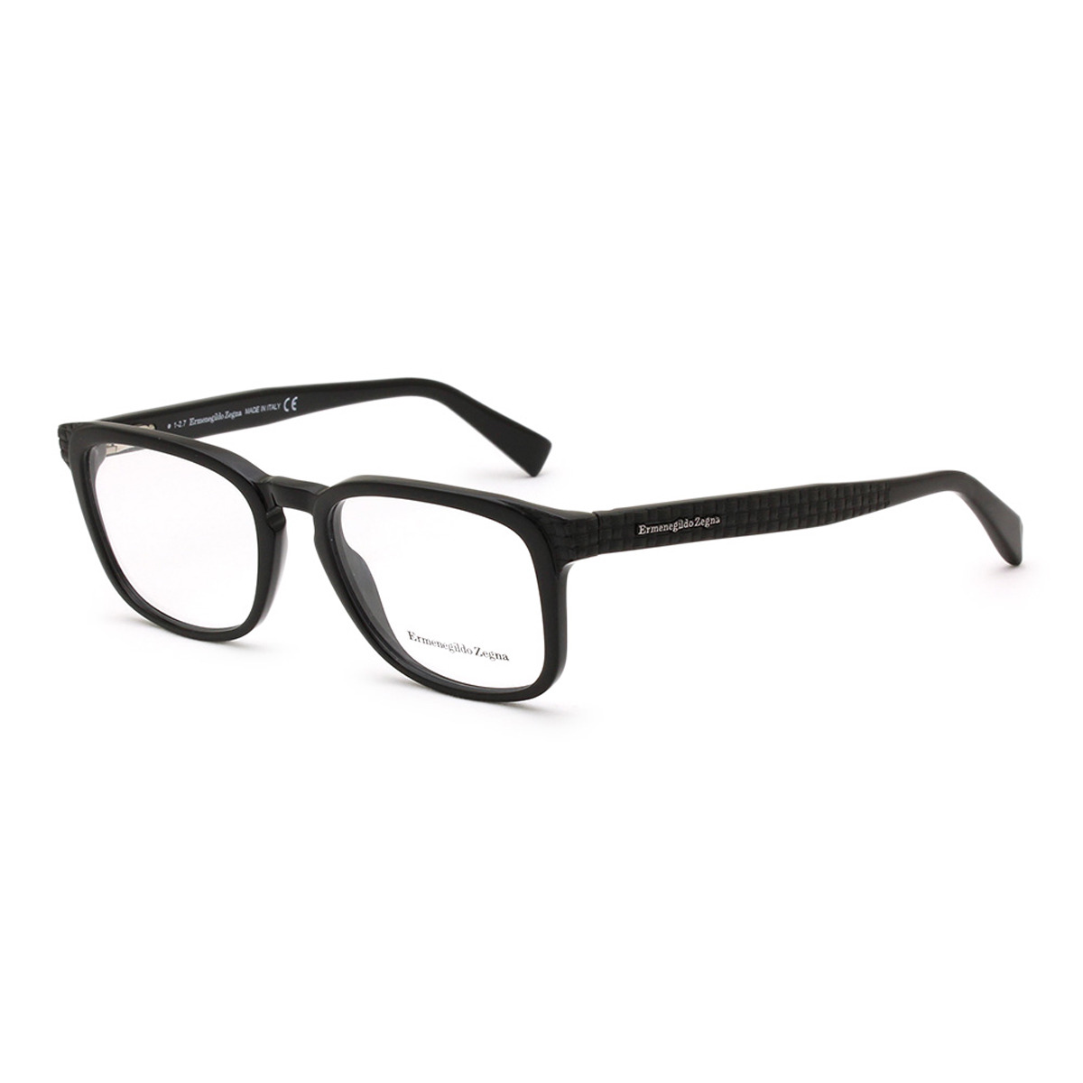 ゼニア ZEGNA エルメネジルド・ゼニア メガネ 眼鏡 フレームのみ グローバルフィット EZ5109/V 001 52 アイウェア ウェリントン メンズ レディース ユニセックス ブラック