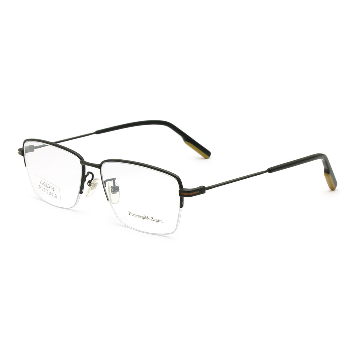 ゼニア ZEGNA エルメネジルド・ゼニア 眼鏡 メガネ アイウェア EZ5165-D/V 002 56 四角い型 屋台骨のみ ノーズパッド オプティカルフレーム メンズ 引っ敷き黒いこと 眼鏡・サングラス-バッグ・小物・ブランド雑貨-眼鏡