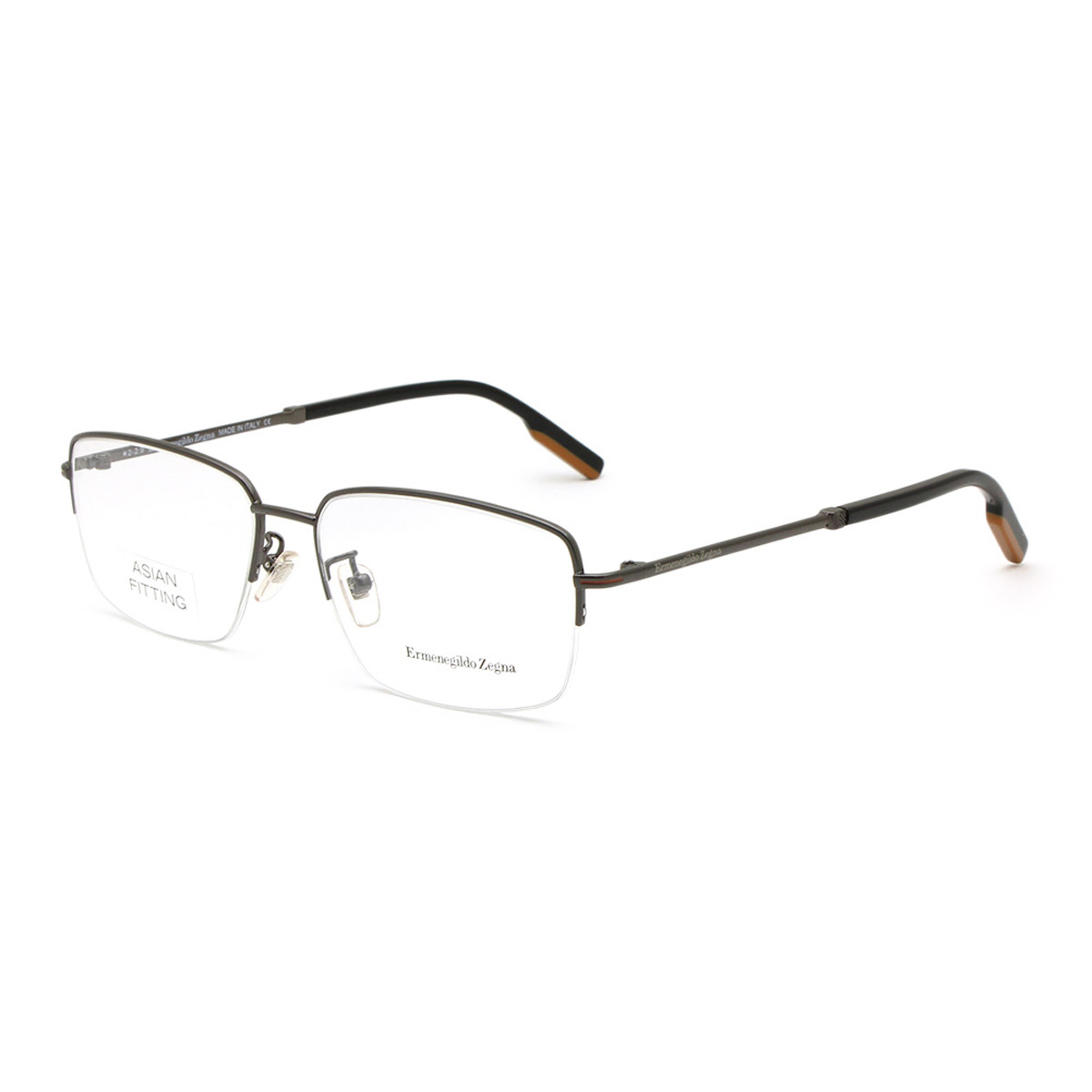 ゼニア ZEGNA エルメネジルド・ゼニア メガネ 眼鏡 フレームのみ アジアンフィット EZ5179-D/V 012 57 アイウェア サーモント ブロー メンズ レディース ユニセックス