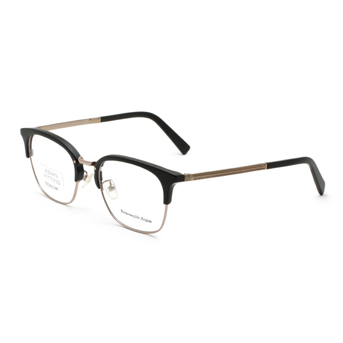 ゼニア ZEGNA エルメネジルド・ゼニア 眼鏡 メガネ 屋台骨のみ EZ5114-D/V 001 54 アジアン相応う アイウェア サーモント（ブロウ）メンズ レディース ユニ一発やる 黒いこと+ブロンズ（サクラ色しろがね色） 眼鏡・サングラス-バッグ・小物・ブランド雑貨