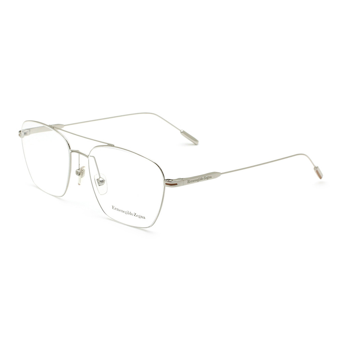 ゼニア ZEGNA エルメネジルド・ゼニア メガネ 眼鏡 フレームのみ EZ5206/V 016 54 アイウェア ウェリントン メンズ レディース ユニセックス シルバー+ガンメタル