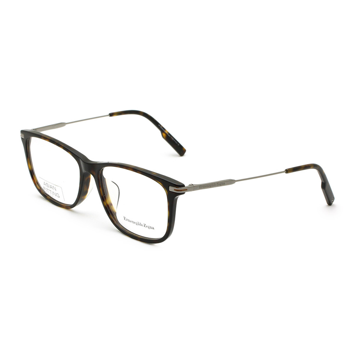 ゼニア ZEGNA エルメネジルド・ゼニア メガネ 眼鏡 フレームのみ EZ5233-D/V 052 56 アイウェア アジアンフィット ウェリントン メンズ レディース ユニセックス ハバナ+シルバー