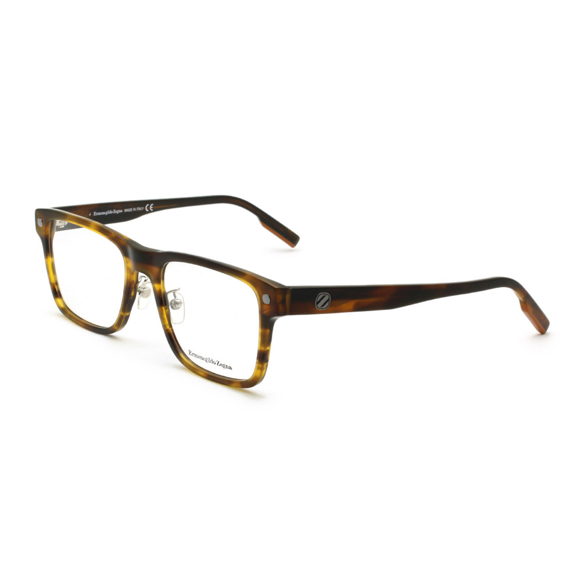 ゼニア ZEGNA エルメネジルド・ゼニア メガネ 眼鏡 フレームのみ EZ5240-H/V 055 56 アイウェア ウェリントン メンズ レディース ユニセックス ハバナ+キャメル｜Salada Bowl-おしゃれブランド通販