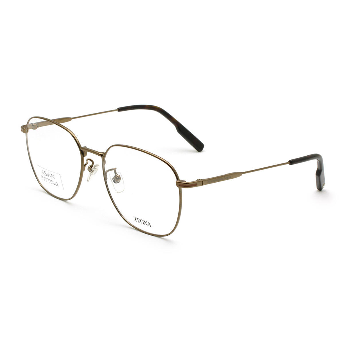 ゼニア ZEGNA エルメネジルド・ゼニア メガネ 眼鏡 フレームのみ EZ5241-F/V 034 54 アイウェア アジアンフィット ウェリントン メンズ レディース ユニセックス ブロンズ+ハバナ