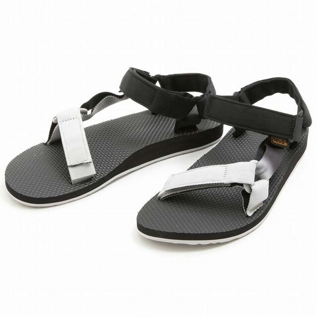 teva sandals black and white