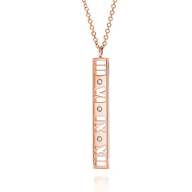 楽天市場 Tiffany ティファニー ネックレス ティファニー アトラス バーペンダント 18k ローズゴールド ダイヤモンド Salada Bowl おしゃれブランド通販