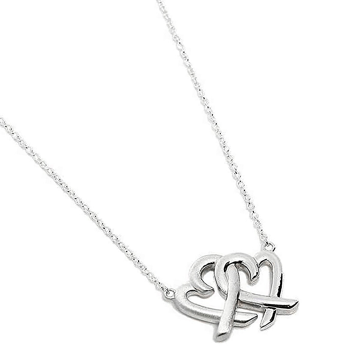 ティファニー TIFFANYCO. パロマ・ピカソ ラビング ハート インターロッキング ペンダント ネックレス 18in 32080324 SILVER シルバー