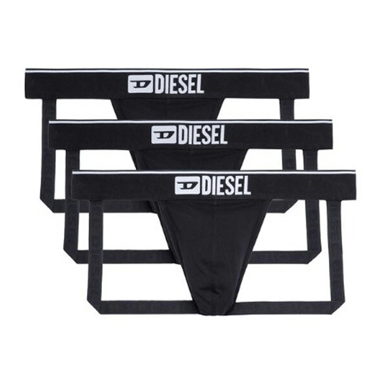ディーゼル DIESEL ジョックストラップ アンダー御召しもの 3枚組 書き割り 成人男性用 下着類 00SH9I0GDAC E4101 メンズ 黒いこと