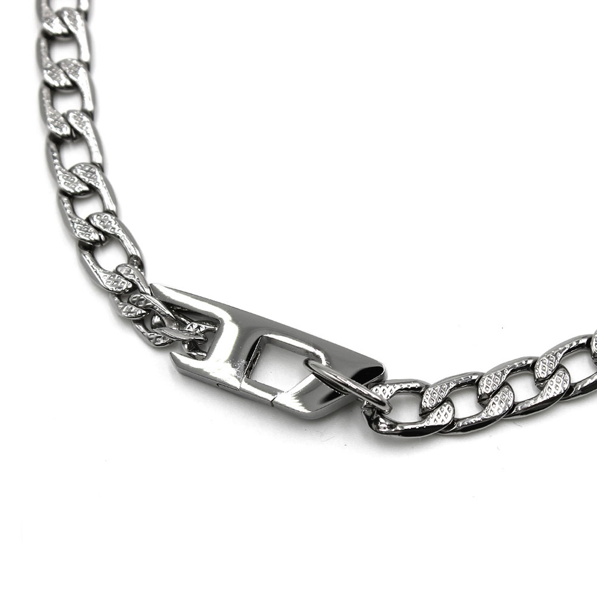 ★DIESEL★ディーゼル DX1533040 Dロゴ チェーン リング DX1533040 Stainless Steel Soft Chain Ring｜シルバー