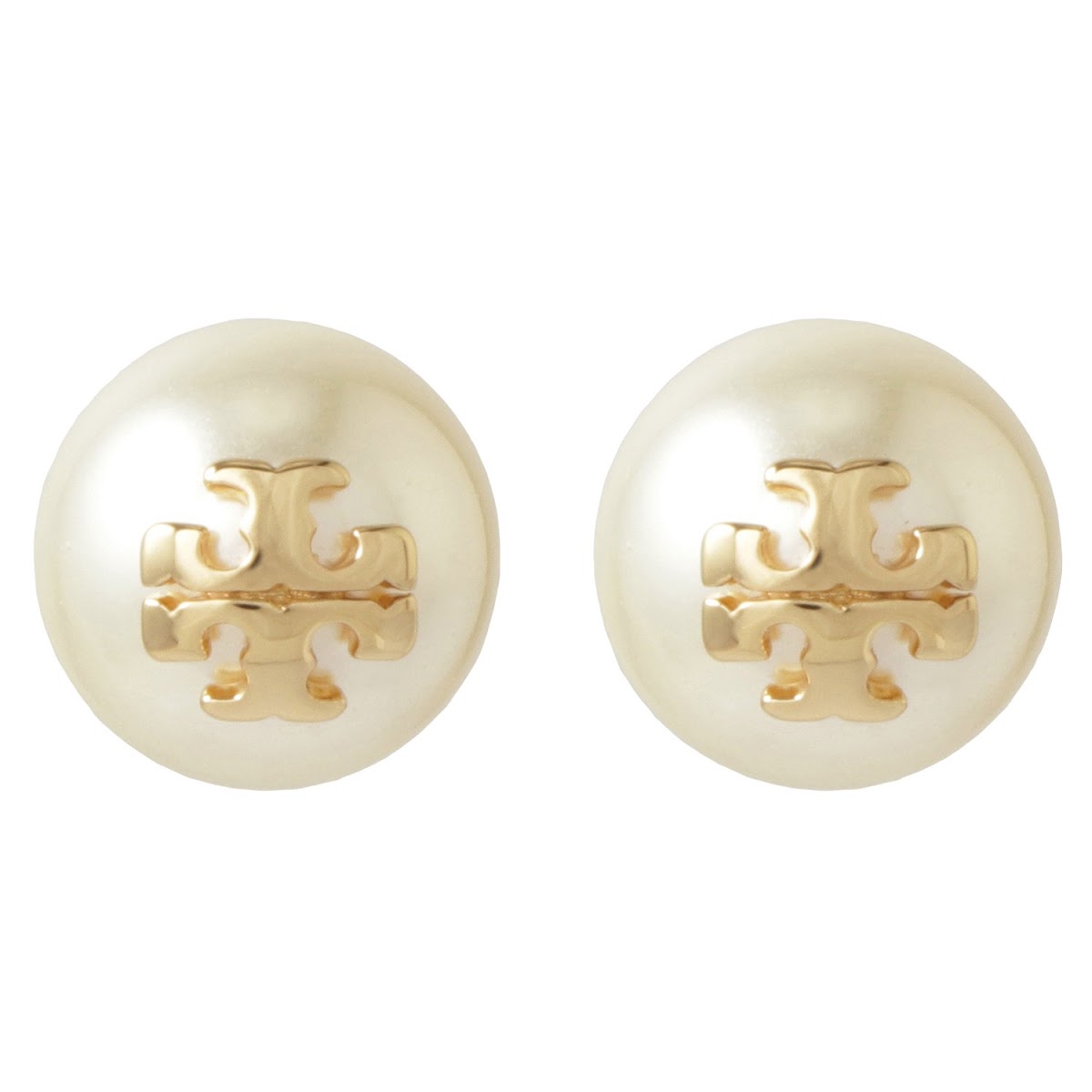 トリーバーチ TORY BURCH ピアス アクセサリー 11165514-110 ダブルT ロゴ Kira Pearl Stud Earring キラ パール スタッド IVORY/TORY GOLD アイボリー+ゴールド|Salada Bowl-おしゃれブランド通販