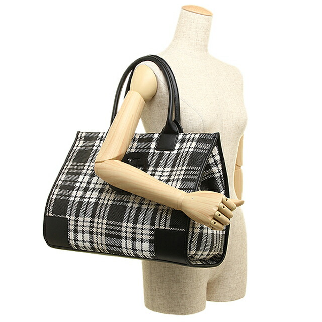 Salada Bowl Tory Burch New Bag Tote Handbag Shoulder トリーバーチ Tory Burch バッグ トートバッグ Ella Plaid Tote 51149664 012 チェック柄 ブラック