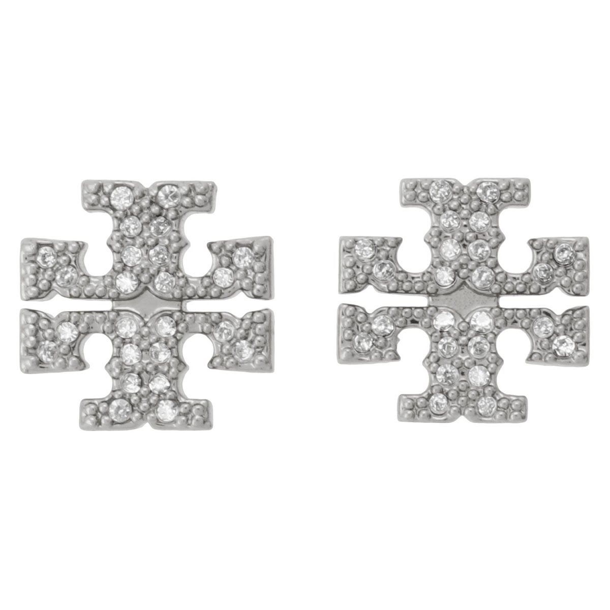 トリーバーチ TORY BURCH ピアス アクセサリー 53423-042 ダブルT ロゴ Kira Pave Stud Earring キラ パヴェ スタッド Tory Silver/Crystal シルバー+クリア｜Salada Bowl-おしゃれブランド通販 14,091円
