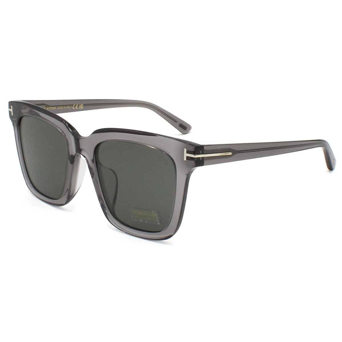 トムフォード TOM FORD サングラス UVカット FT0969-K/S 20A 55 メアジアンフィット アイウェア ウェリントン メンズ レディース グレー(クリア)+グレー