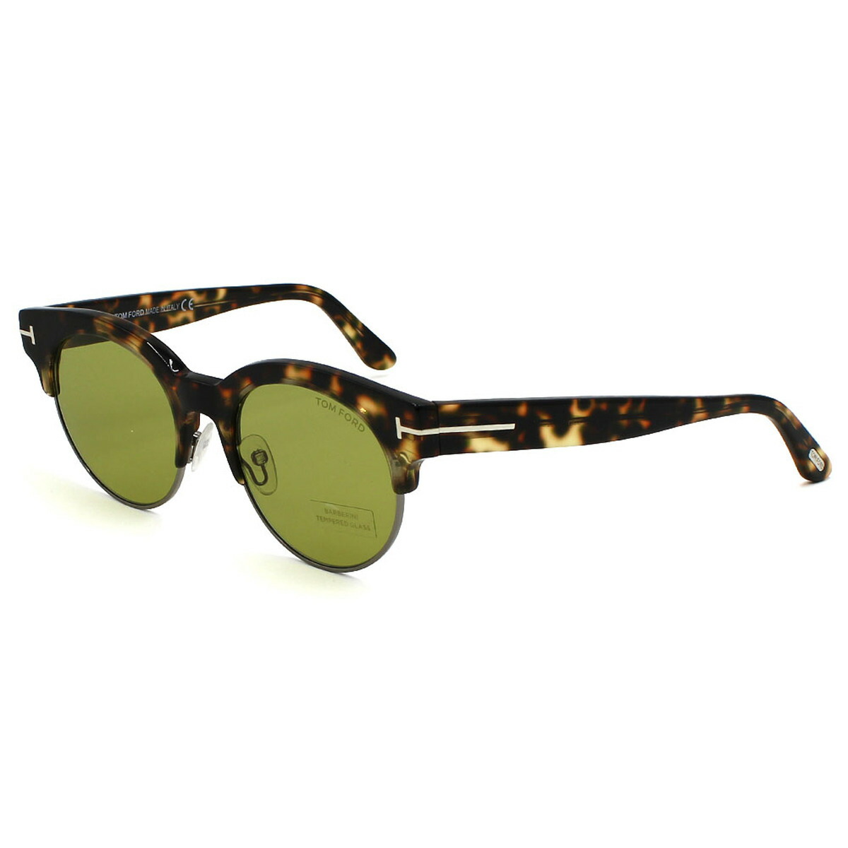 トムフォード TOM FORD サングラス ノーズパット UVカット アイウェア サーモント FT0598/S 55N 50 メンズ レディース ユニセックス ハバナ+グリーン