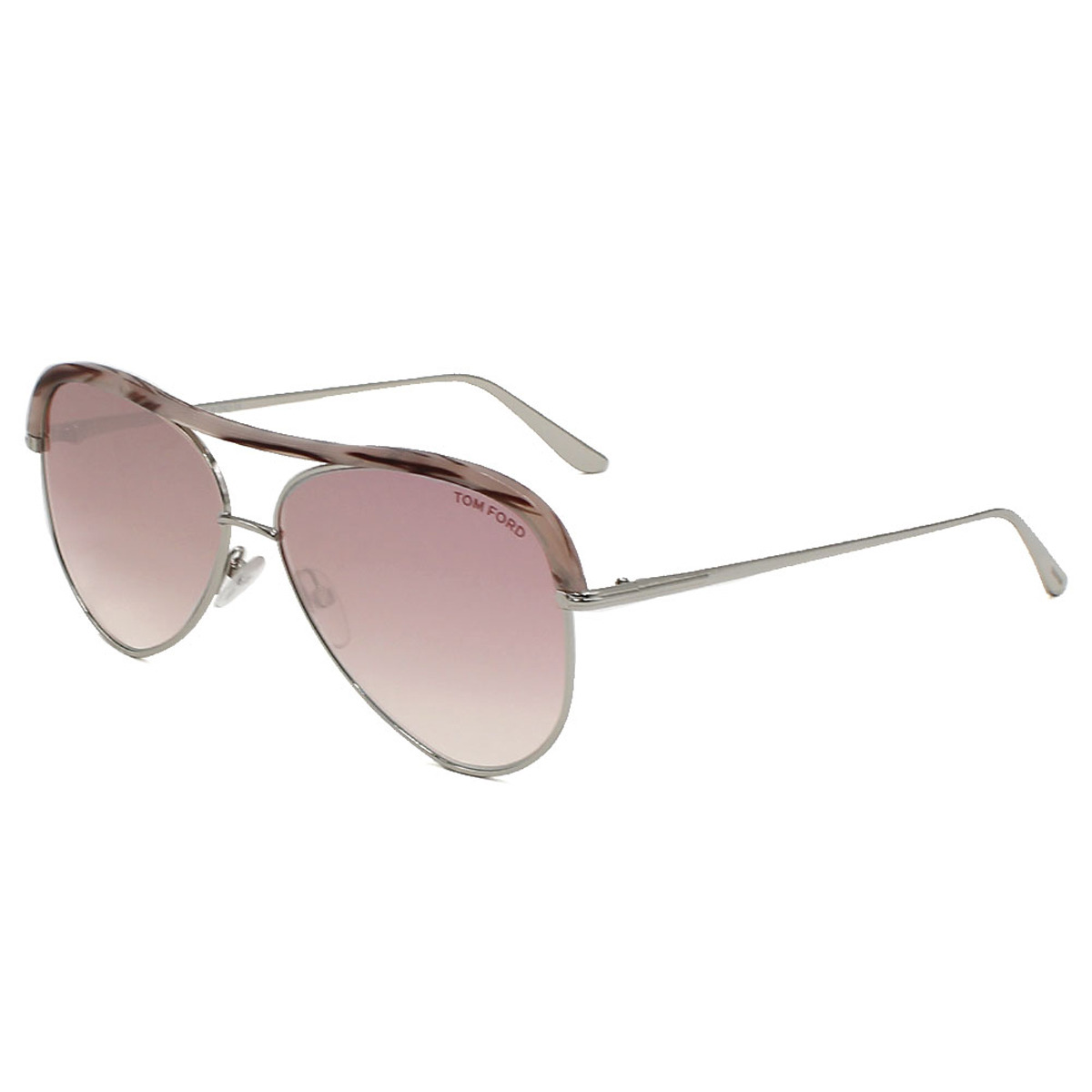 トムフォード TOM FORD サングラス ノーズパット UVカット アイウェア ティアドロップ FT0606/S 16Z 60 レディース シルバー+ピンク+ピンクグラデーション｜Salada Bowl-おしゃれブランド通販 31,135円