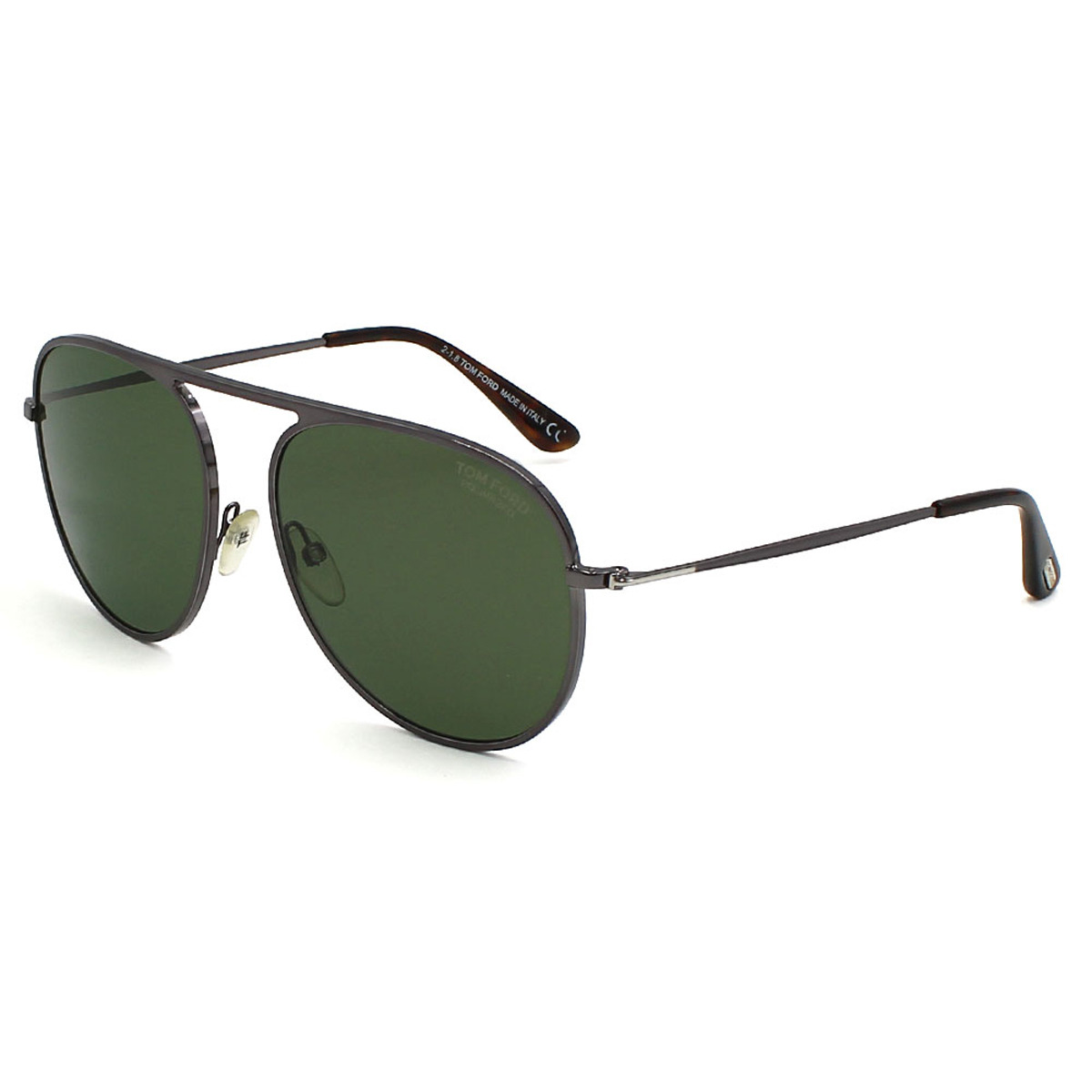 トムフォード TOM FORD サングラス 偏光レンズ ノーズパット UVカット アイウェア ティアドロップ FT0621/S 08R 59 メンズ レディース ユニセックス ガンメタル+グリーン(偏光)