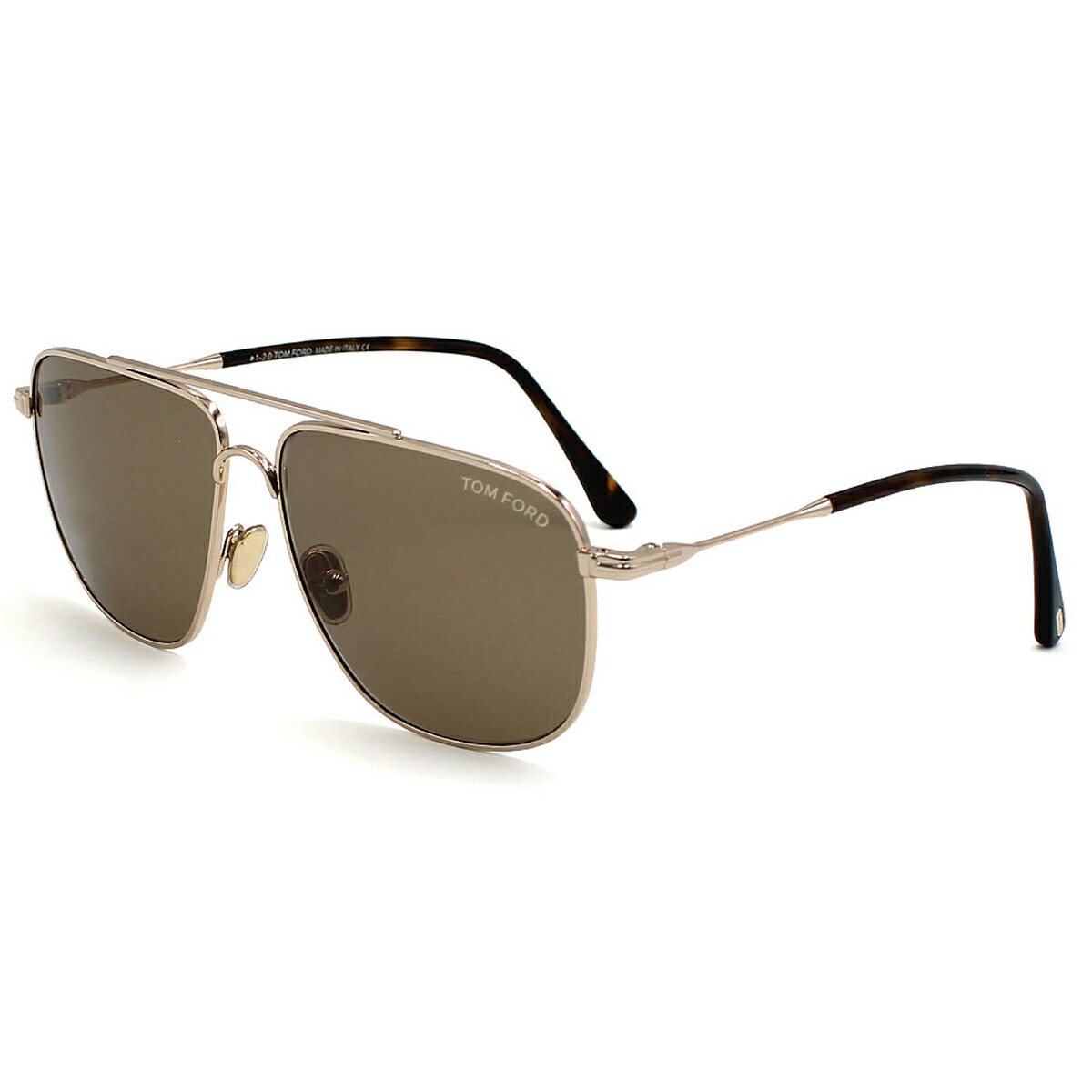 トムフォード TOM FORD サングラス ノーズパット アイウェア UVカット ティアドロップ FT0815/S 28E 58 メンズ レディース ユニセックス ローズゴールド+ブラウン 海外正規品