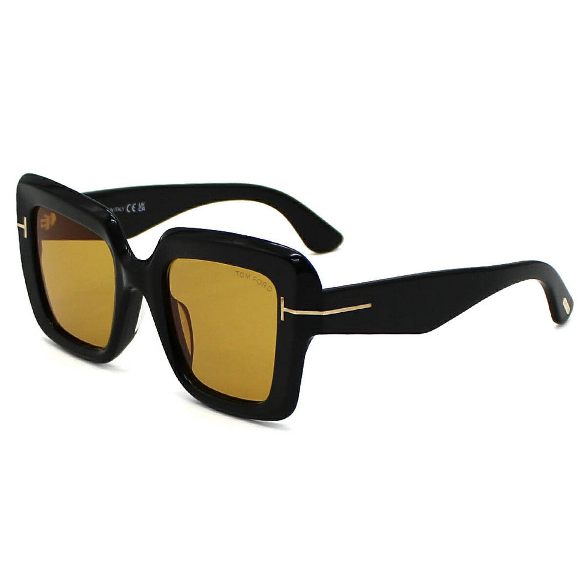 トムフォード TOM FORD サングラス アジアンフィット アイウェア UVカット スクエア FT1157-F/S 01E-52 メンズ レディース ユニセックス ブラック+イエロー 海外正規品｜Salada Bowl-おしゃれブランド通販