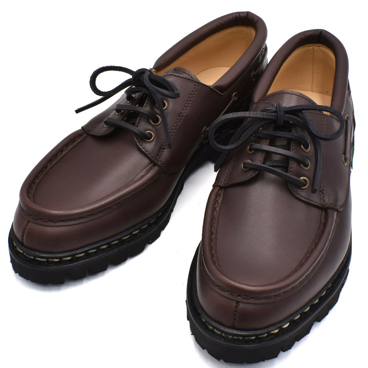 パラブーツ PARABOOT シューズ 靴 デッキシューズ ビジネス 2008-16 CHIMEY シメイ レザー 革靴 メンズ 海外正規品 LIS EBONY ブラウン系|Salada Bowl-おしゃれブランド通販